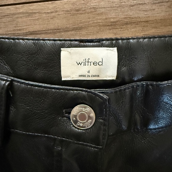 Wilfred The Melina Pant | Black Vegan Leather | Size 4 - Picture 8 of 9